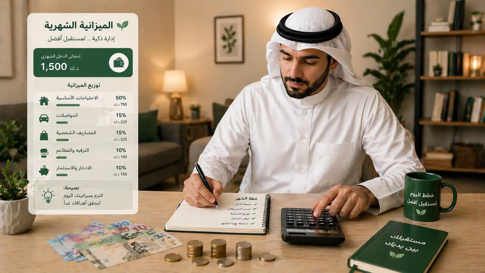 تقليل المصاريف الشهرية وإدارة المال بذكاء