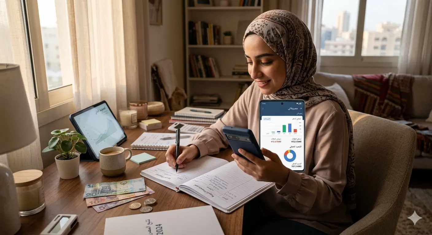 متابعة المصاريف اليومية وإدارة الميزانية الشخصية