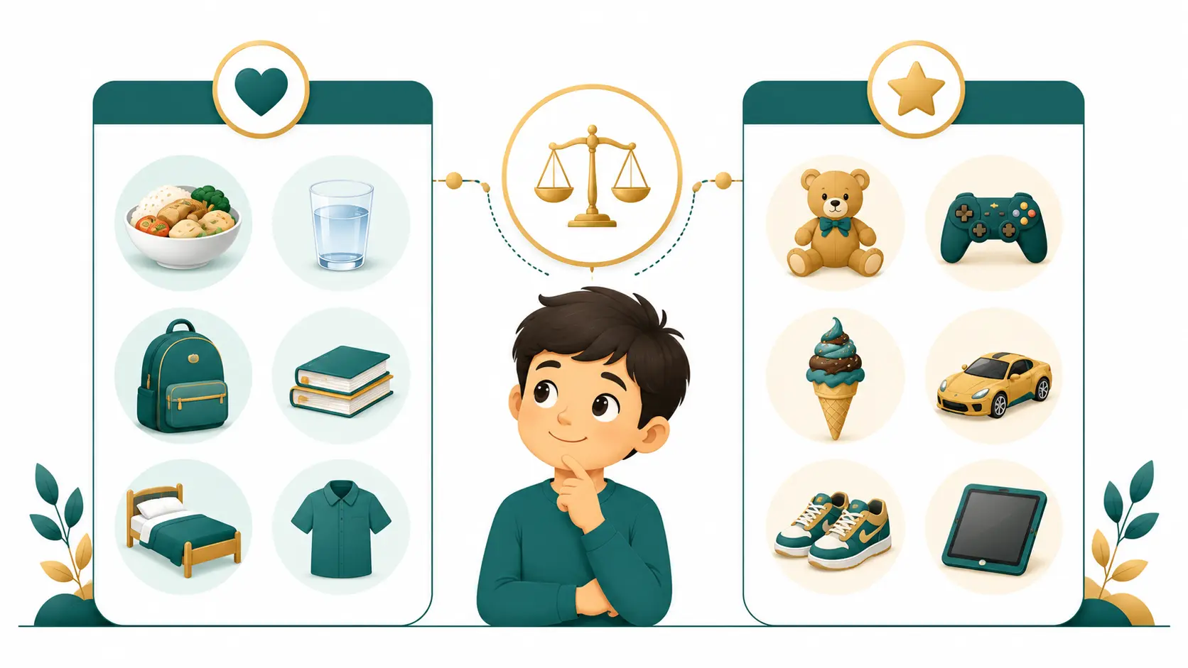 تعليم الطفل التمييز بين الحاجة والرغبة قبل أي قرار شراء