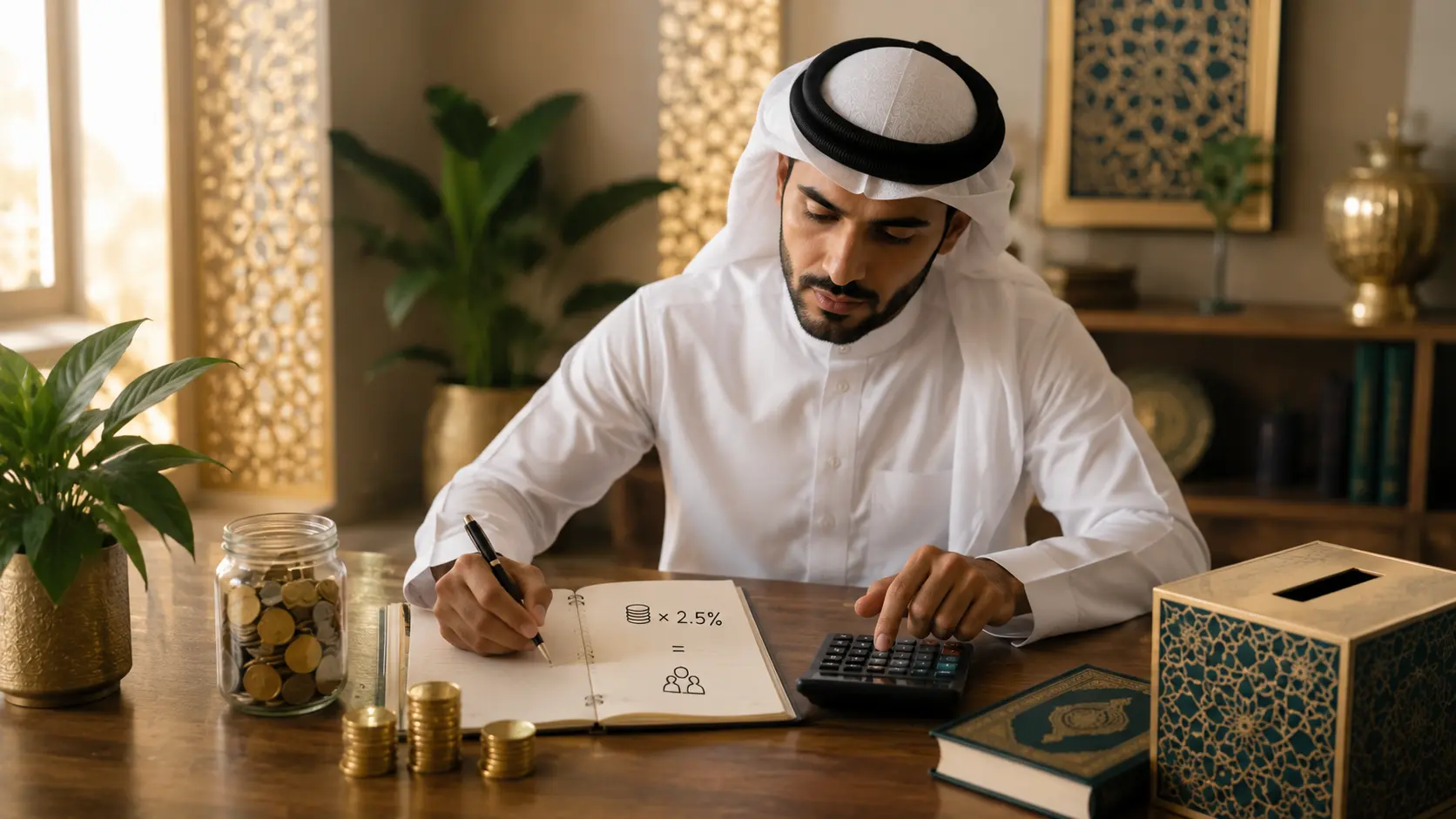 كيف تحسب زكاة المال خطوة بخطوة؟ (دليل عملي بأمثلة 2026)